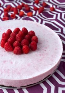 Raspberry Ice Cream Cake with Brownie Crust {gluten free}