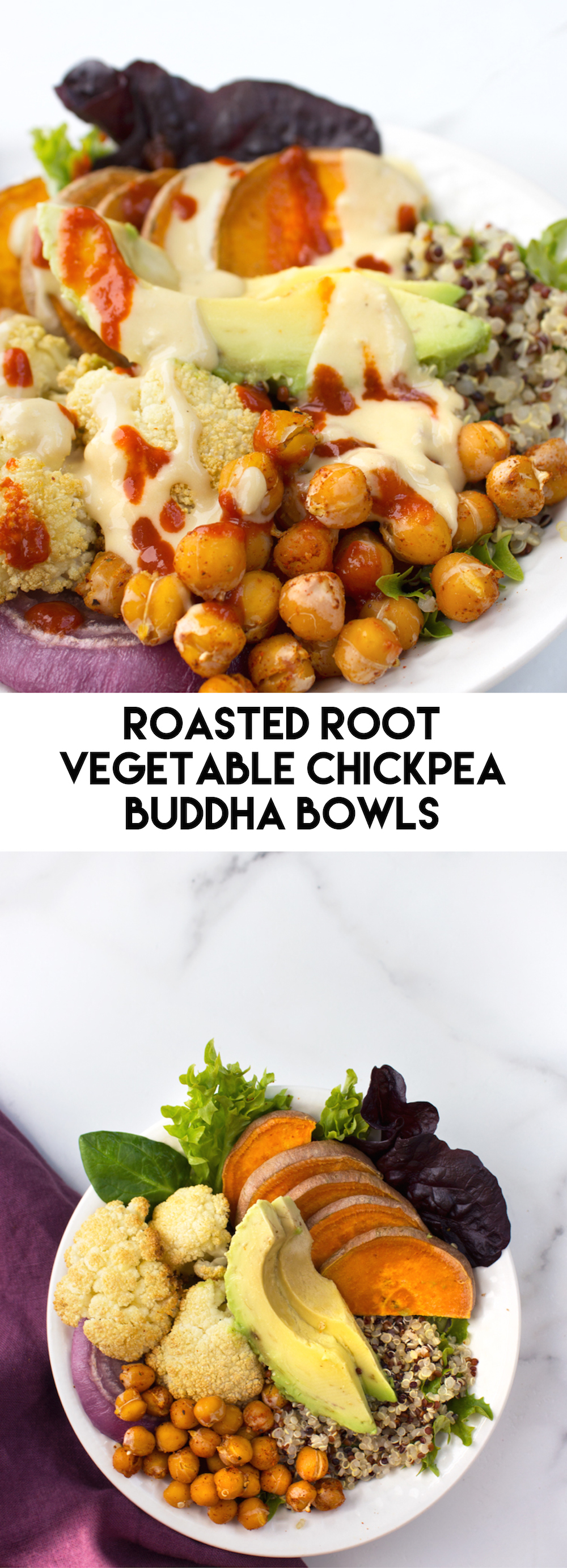 Roasted Root Vegetable Chickpea Buddha Bowl