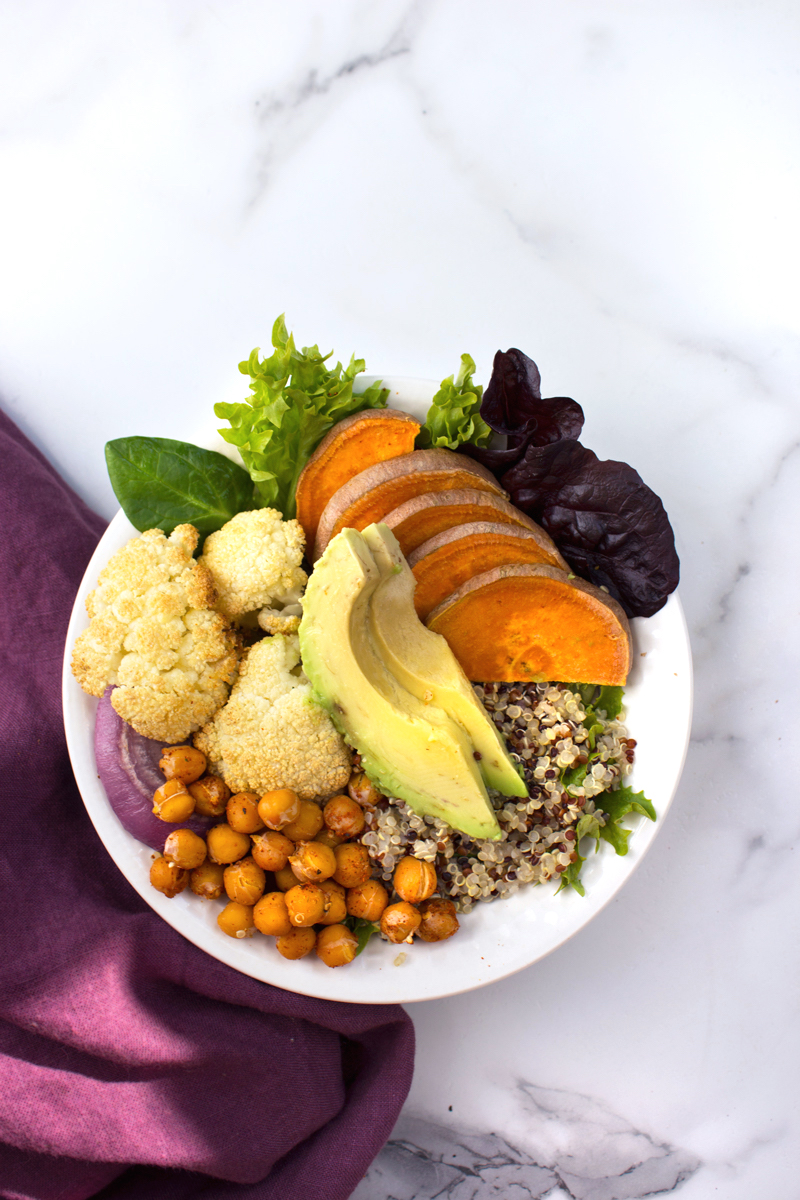 Roasted Root Vegetable Chickpea Buddha Bowl