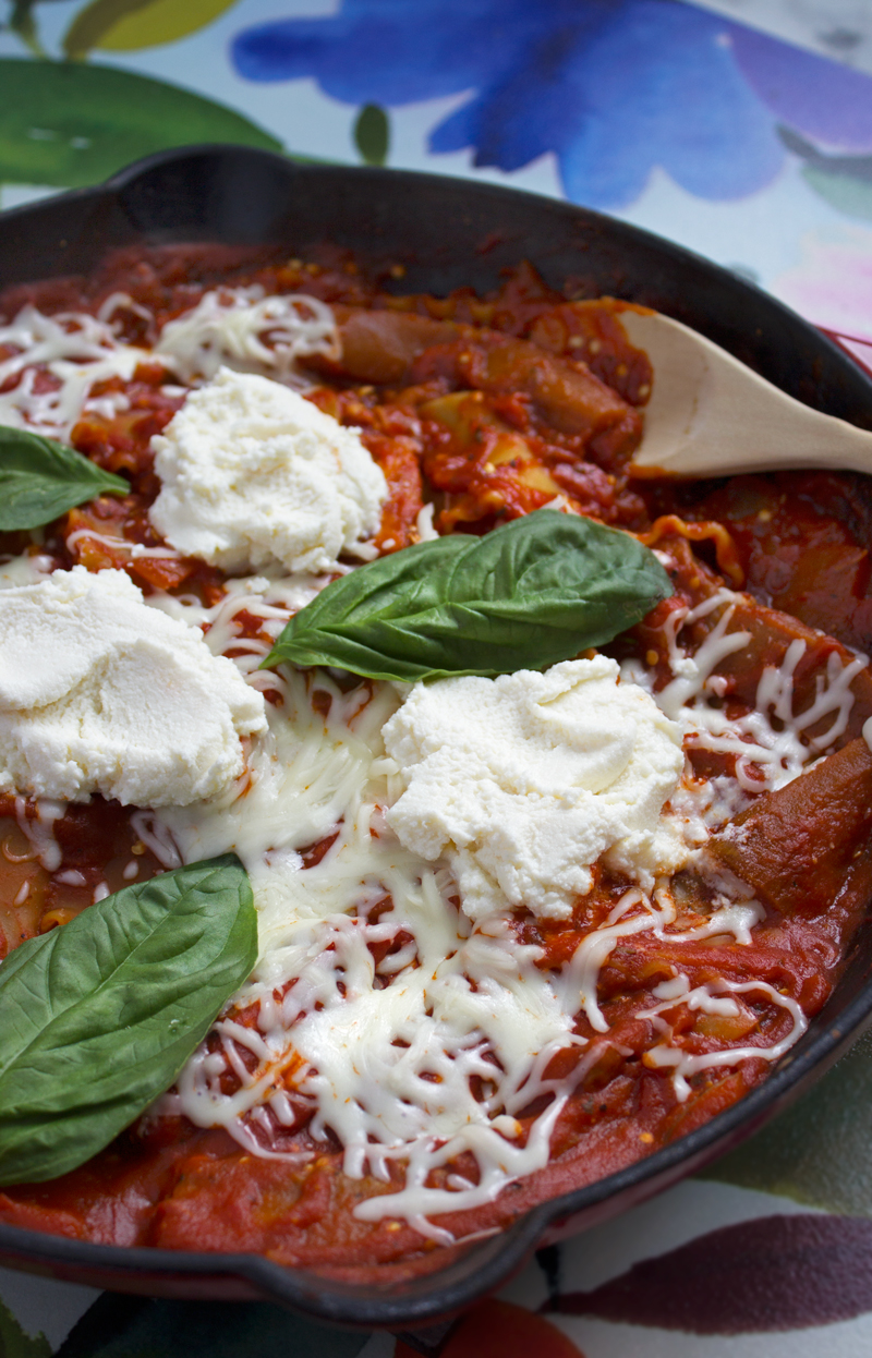 Skillet Eggplant Lasagna