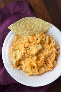 Healthier Buffalo Chicken Artichoke Dip | Making Life Sweet with Lauren Gaskill