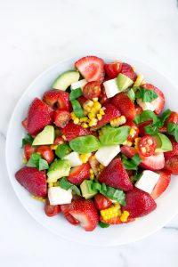 Avocado Strawberry Caprese Salad | Lauren Gaskill