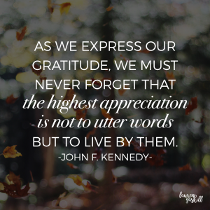 John F. Kennedy Gratitude Quote