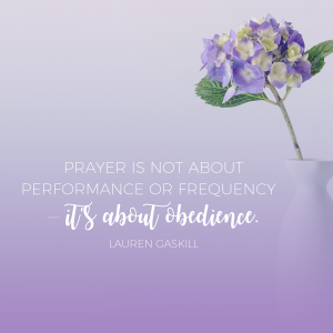 Prayer is not about performance or frequency — it's about obedience.