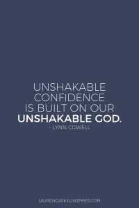 Unshakable confidence is built on our unshakable God.