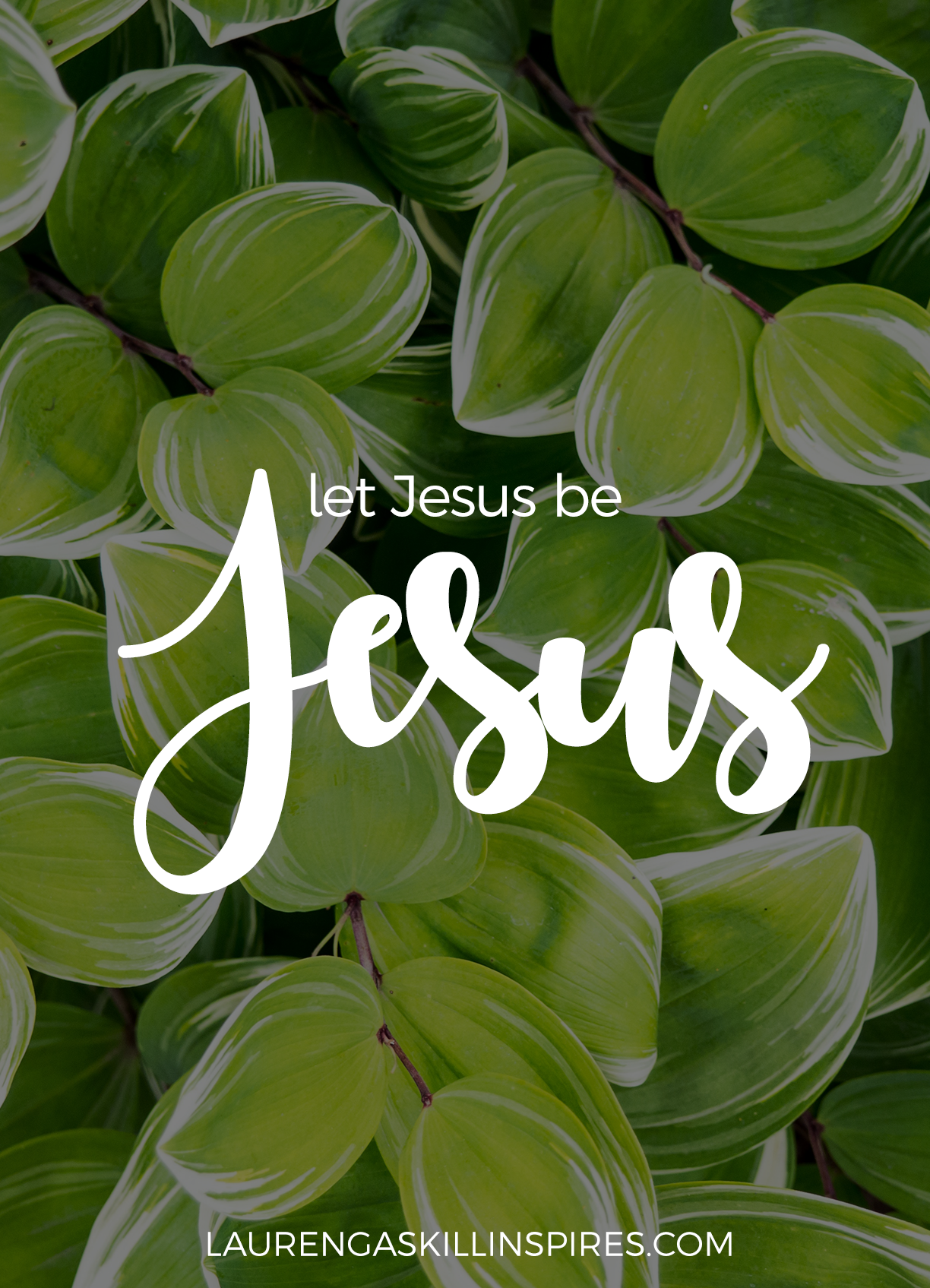 Let Jesus be Jesus.
